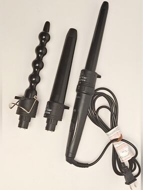 Ohuhu 3-in-1 Curling Wand Set Interchangeable Barrels Hair Styling Tool